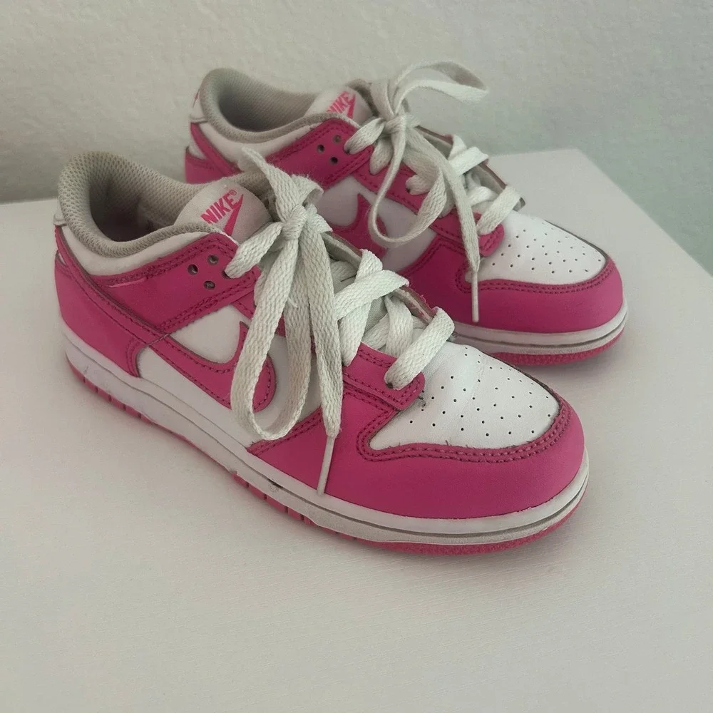 Nike Dunk Low Pink White Kids Girls Shoes Sneakers 1Y
